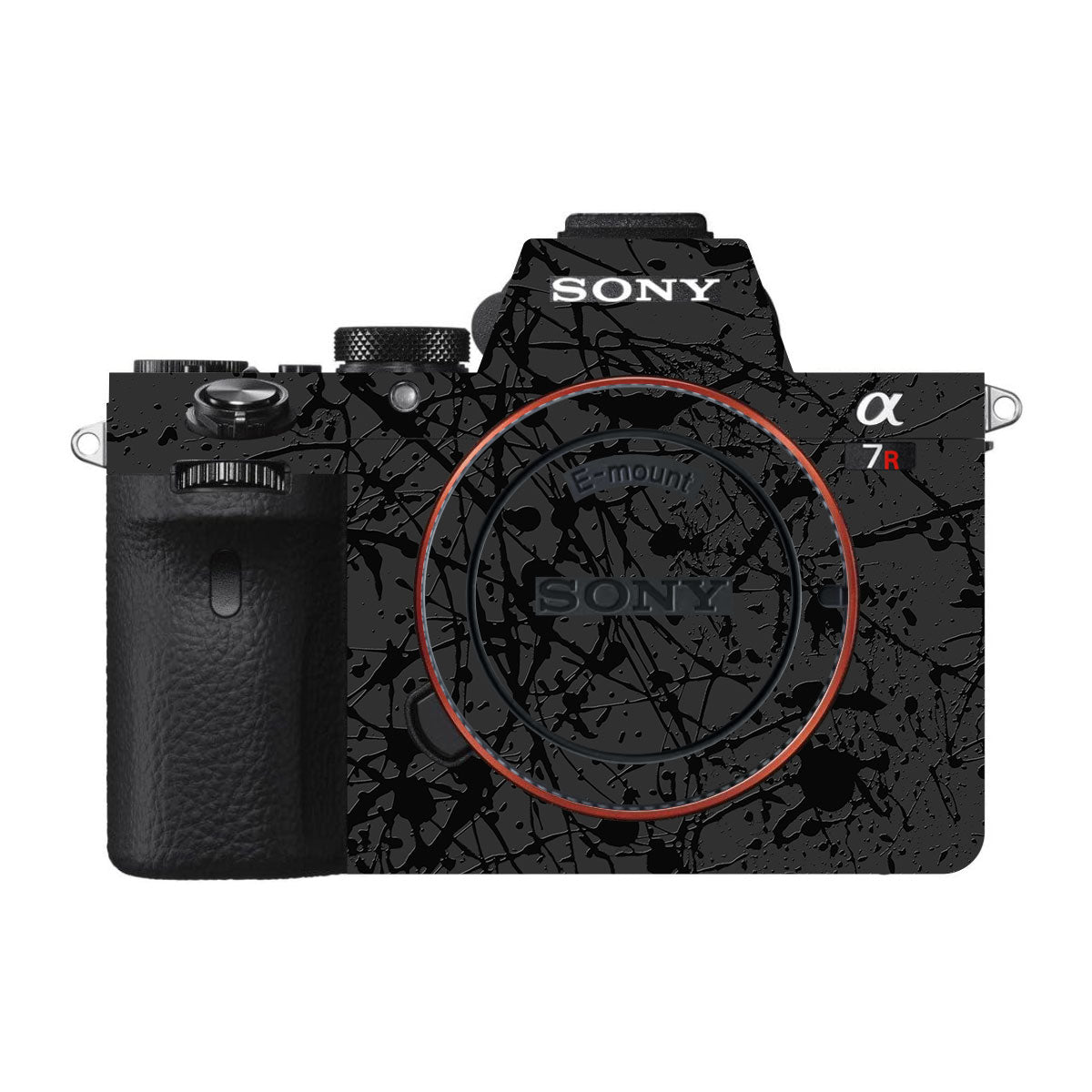 Textured Black Splash Sony A7R II Camera Skin
