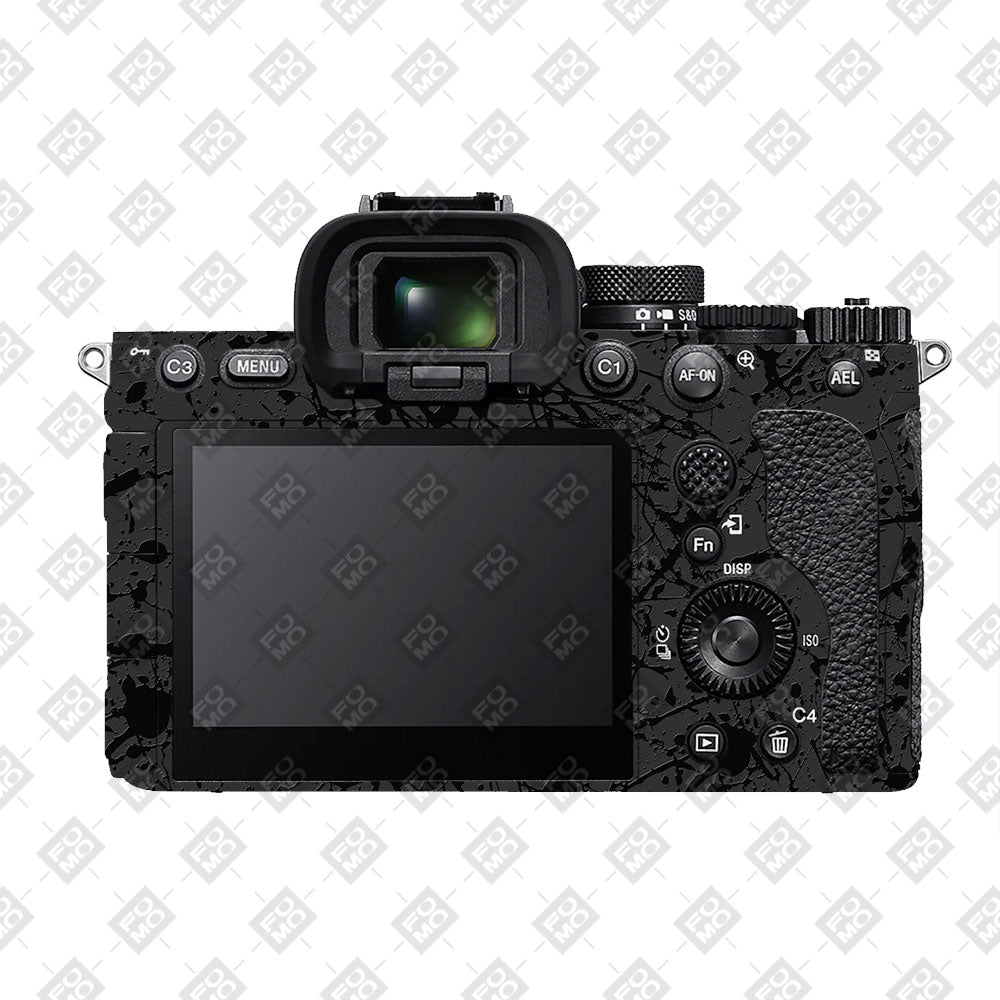 Textured Black Splash Sony A7R IV Camera Skin