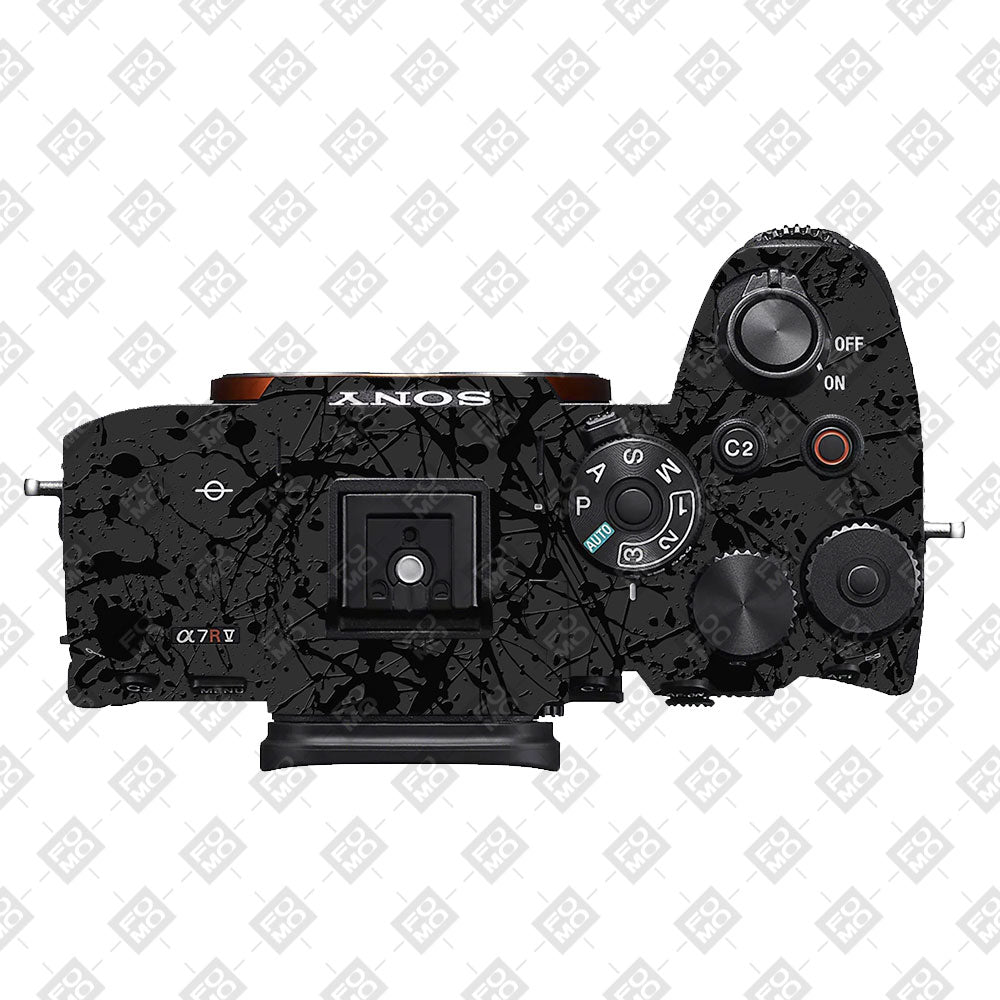 Textured Black Splash Sony A7R IV Camera Skin