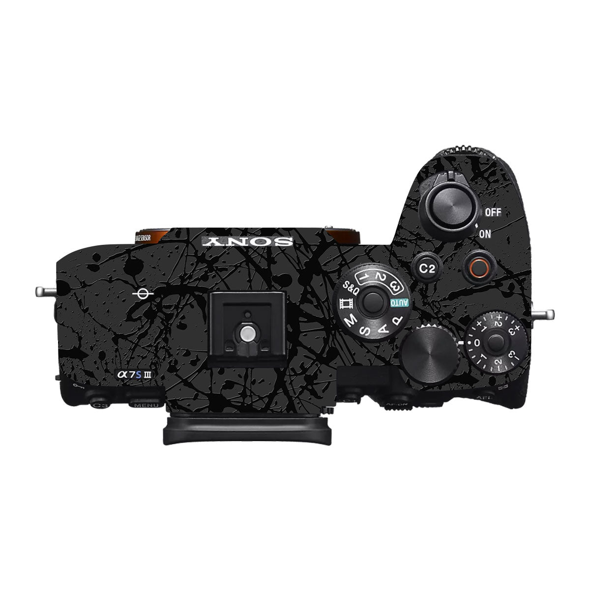 Textured Black Splash Sony A7RV Camera Skin