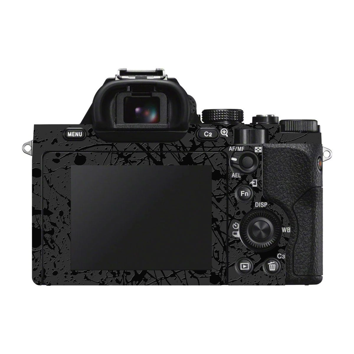 Textured Black Splash Sony A7S II Camera Skins