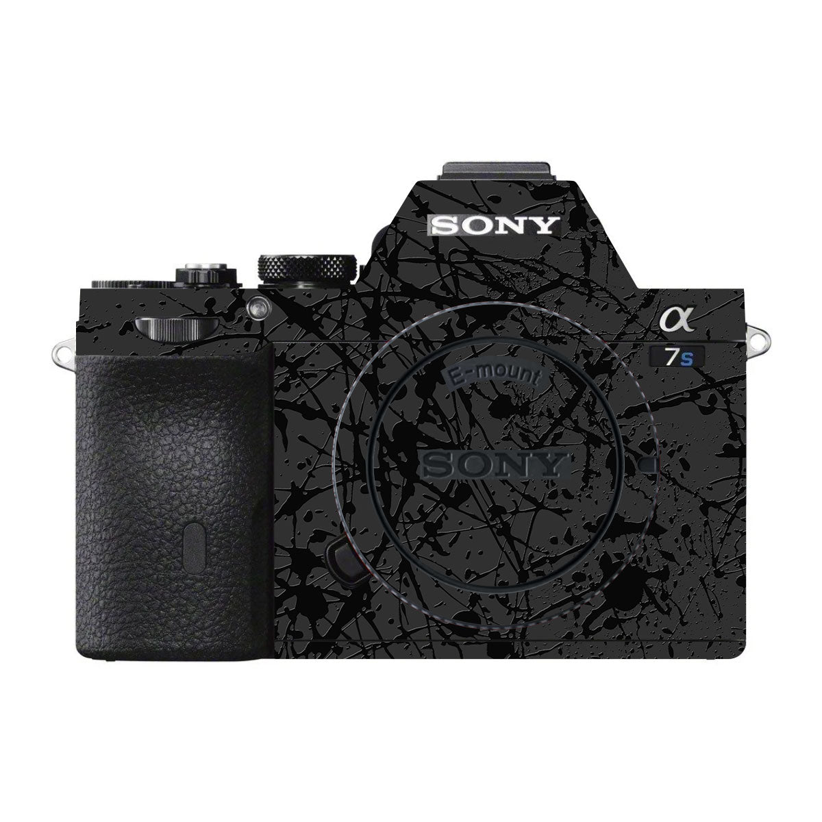 Textured Black Splash Sony A7S II Camera Skins