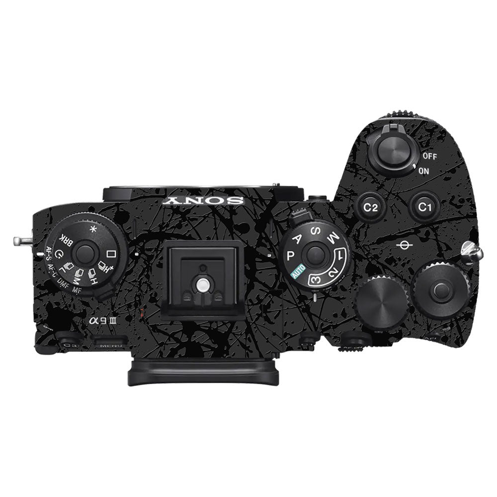 Textured Black Splash Sony A9III Camera Skin