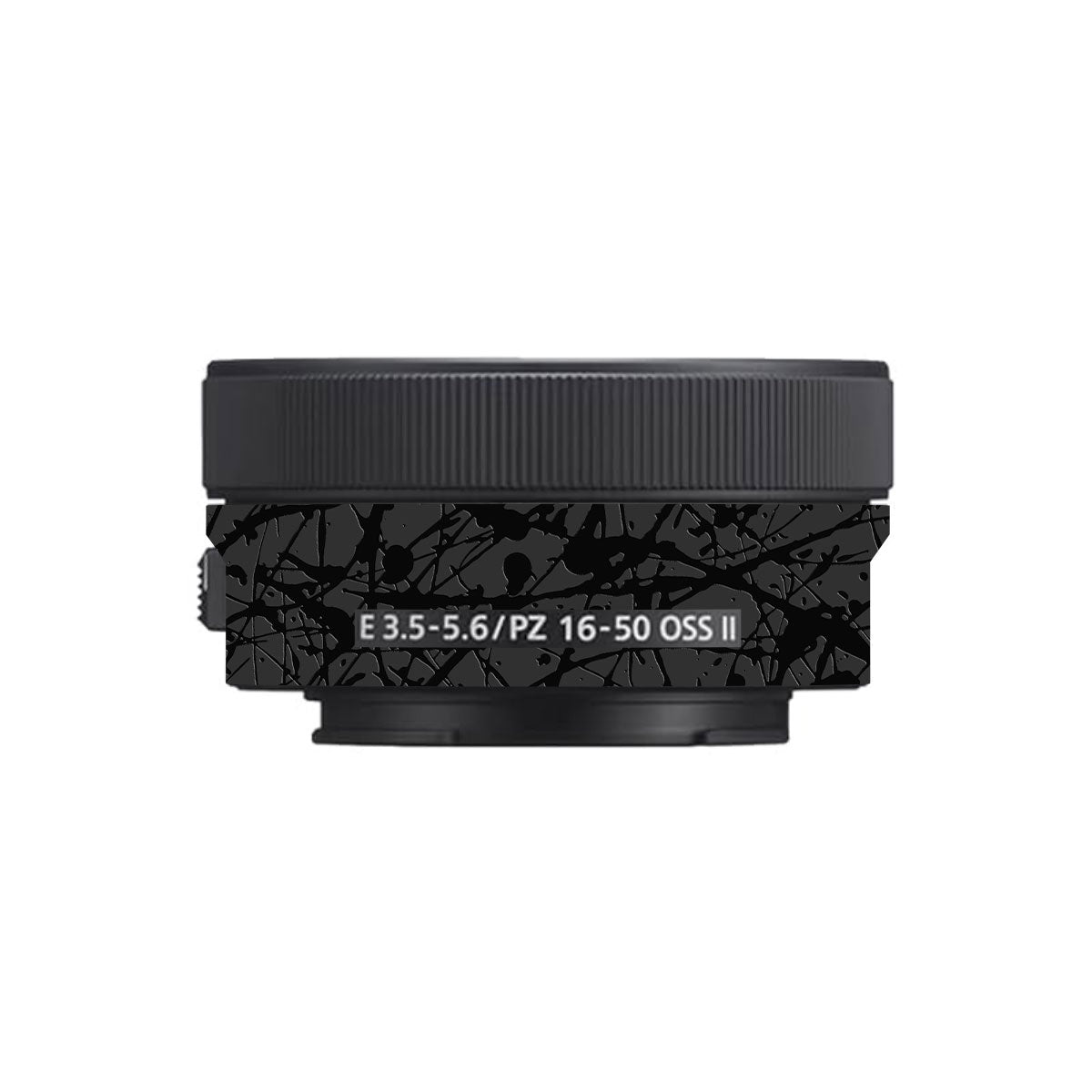 Textured Black Splash Sony E 16-50mm F/3.5-5.6 Camera Lens Skin