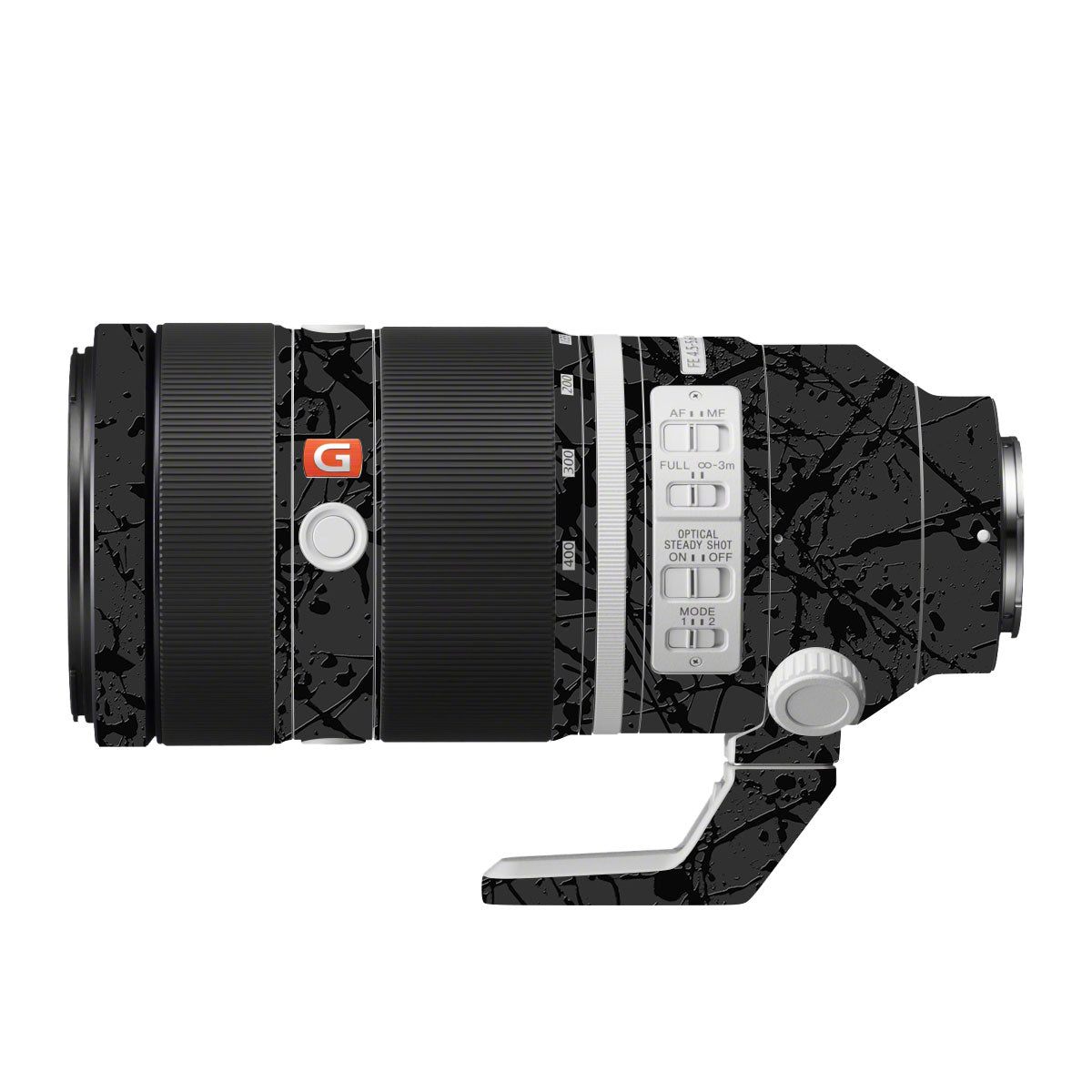 Textured Black Splash Sony FE 100-400mm F/4.5-5.6 GM OSS Camera Lens Skin