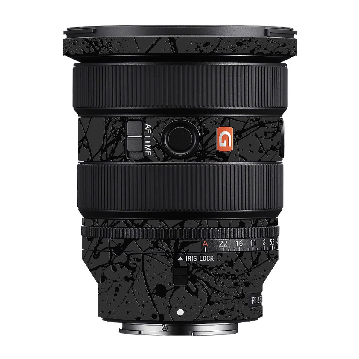 Textured Black Splash Sony FE 16-35mm F/2.8 GM Camera Lens Skin