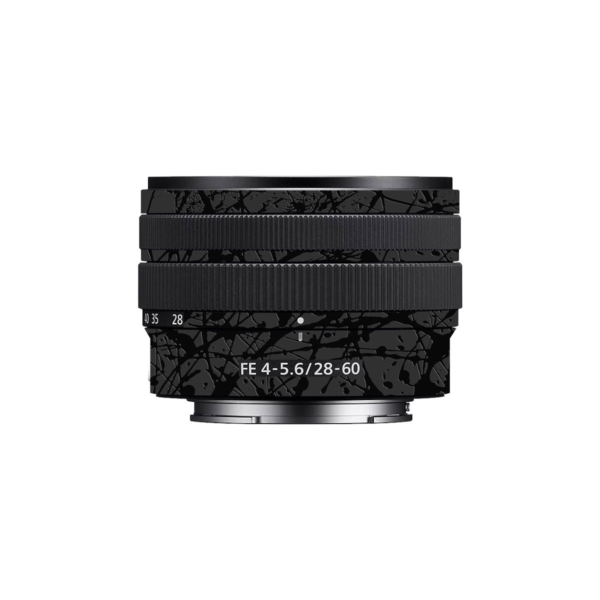Textured Black Splash Sony FE 28–70mm f/3.5–5.6 OSS Camera Lens Skin