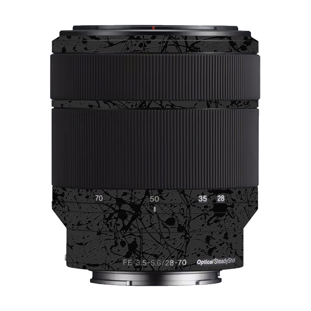 Textured Black Splash Sony FE 28-60mm F/4-5.6 Camera Lens Skin
