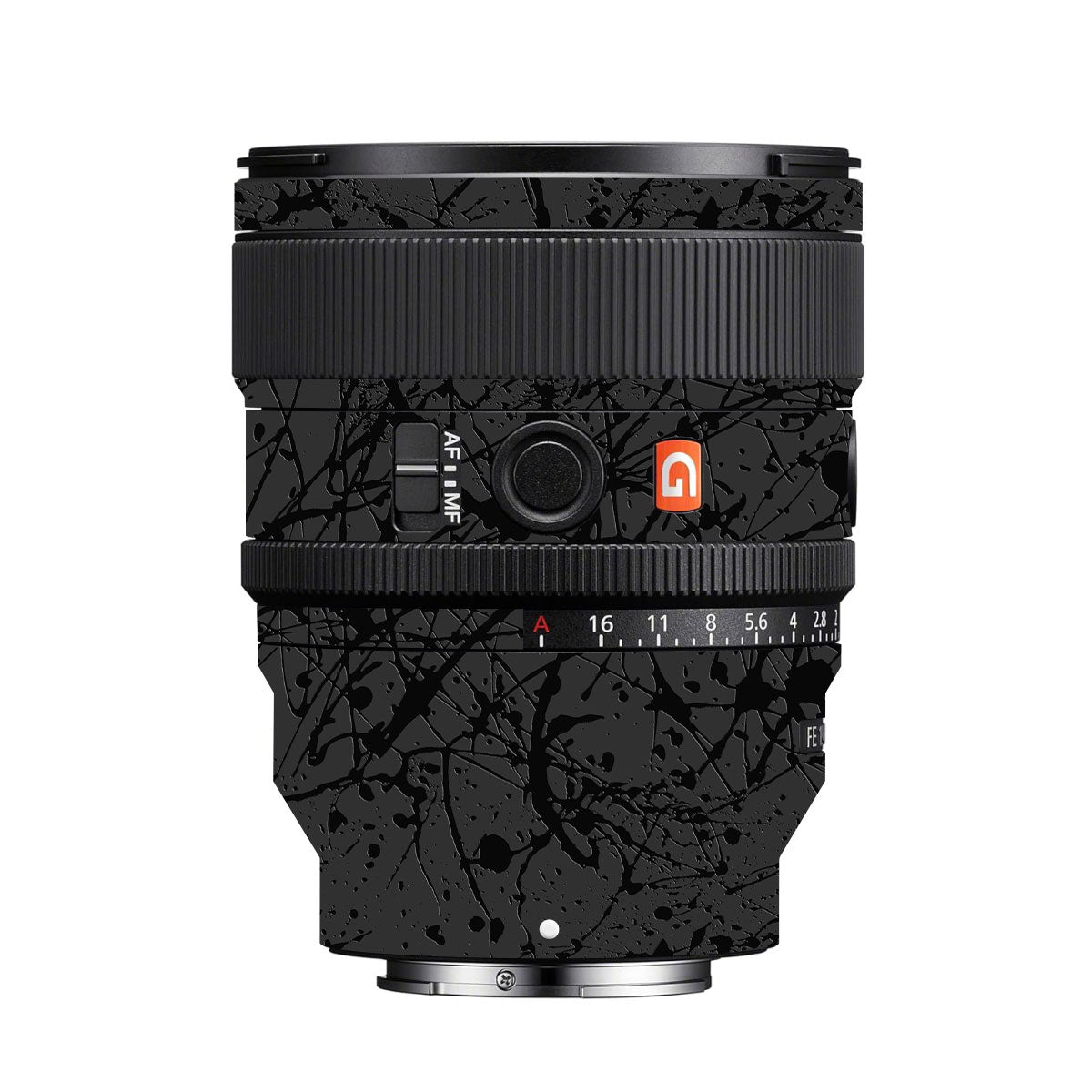 Textured Black Splash Sony FE 50mm F/1.2 GM Camera Lens Skin