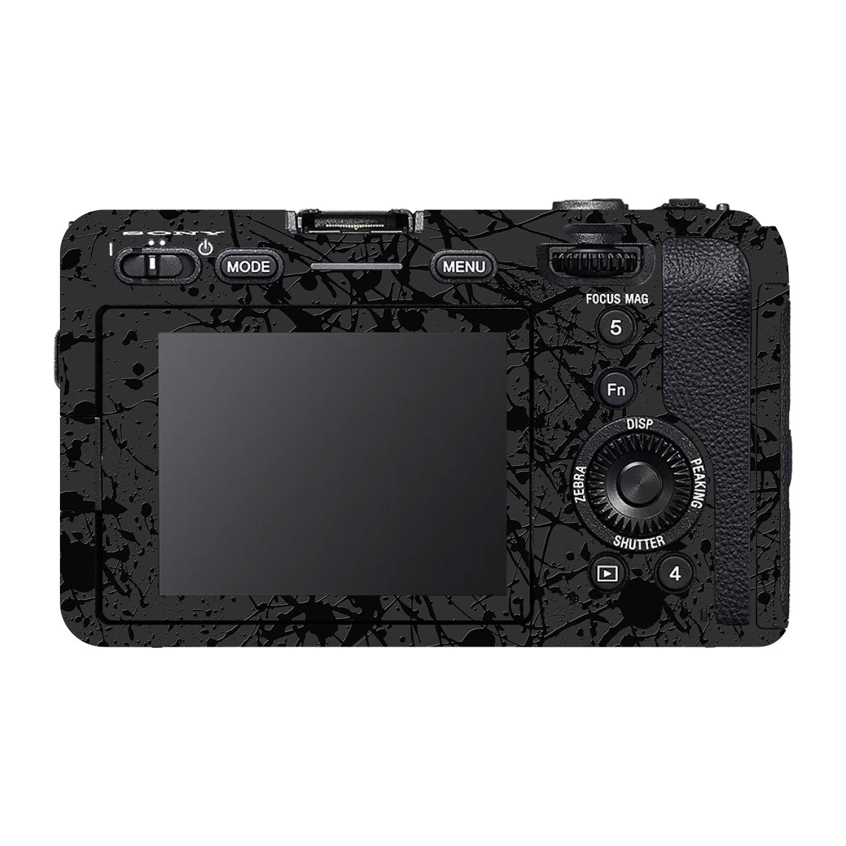 Textured Black Splash Sony FX3 Camera Skin