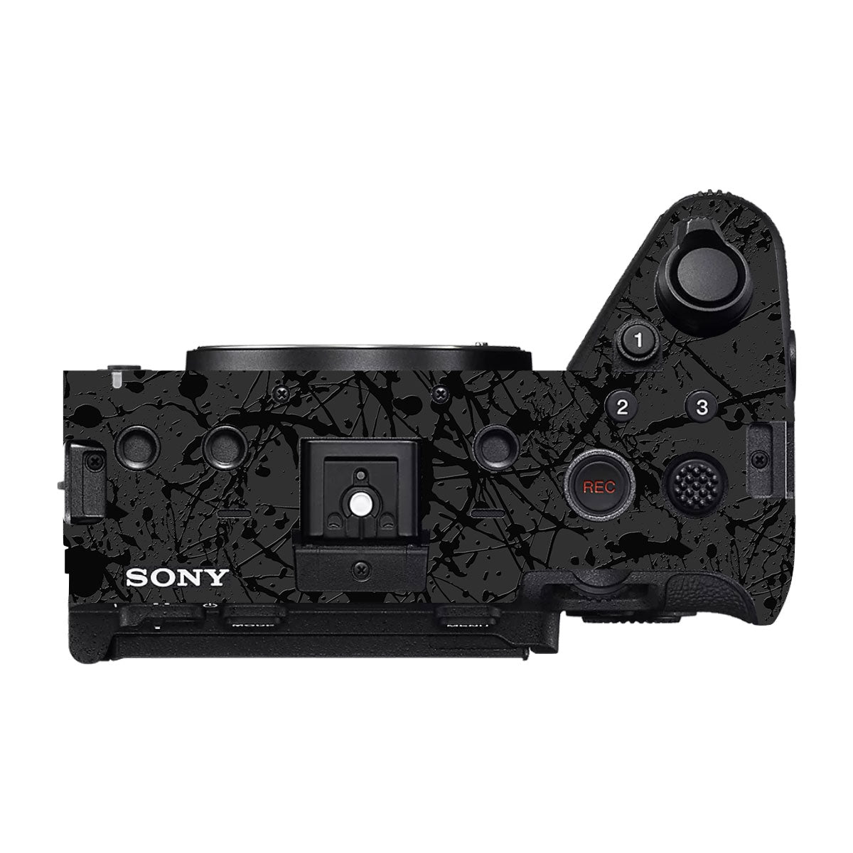 Textured Black Splash Sony FX3 Camera Skin