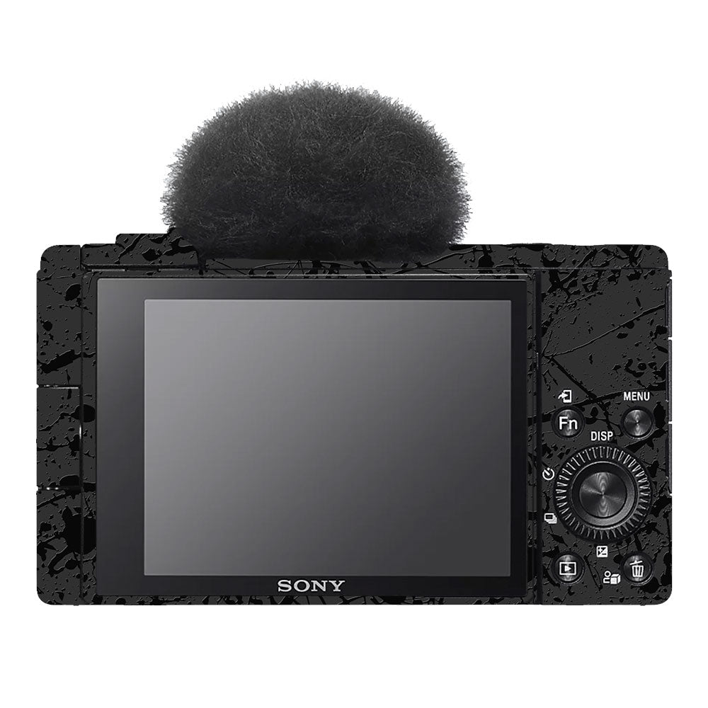 Textured Black Splash Sony ZV-1F Camera Skin