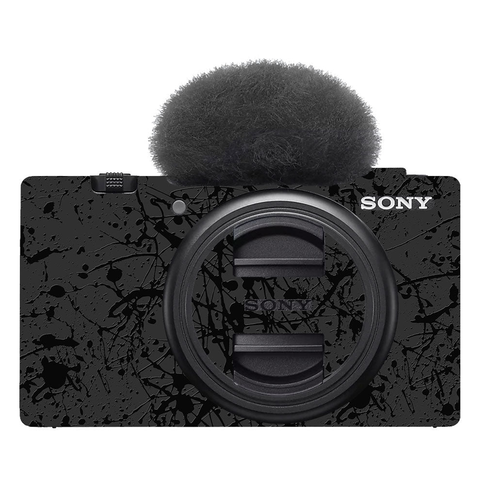 Textured Black Splash Sony ZV-1F Camera Skin