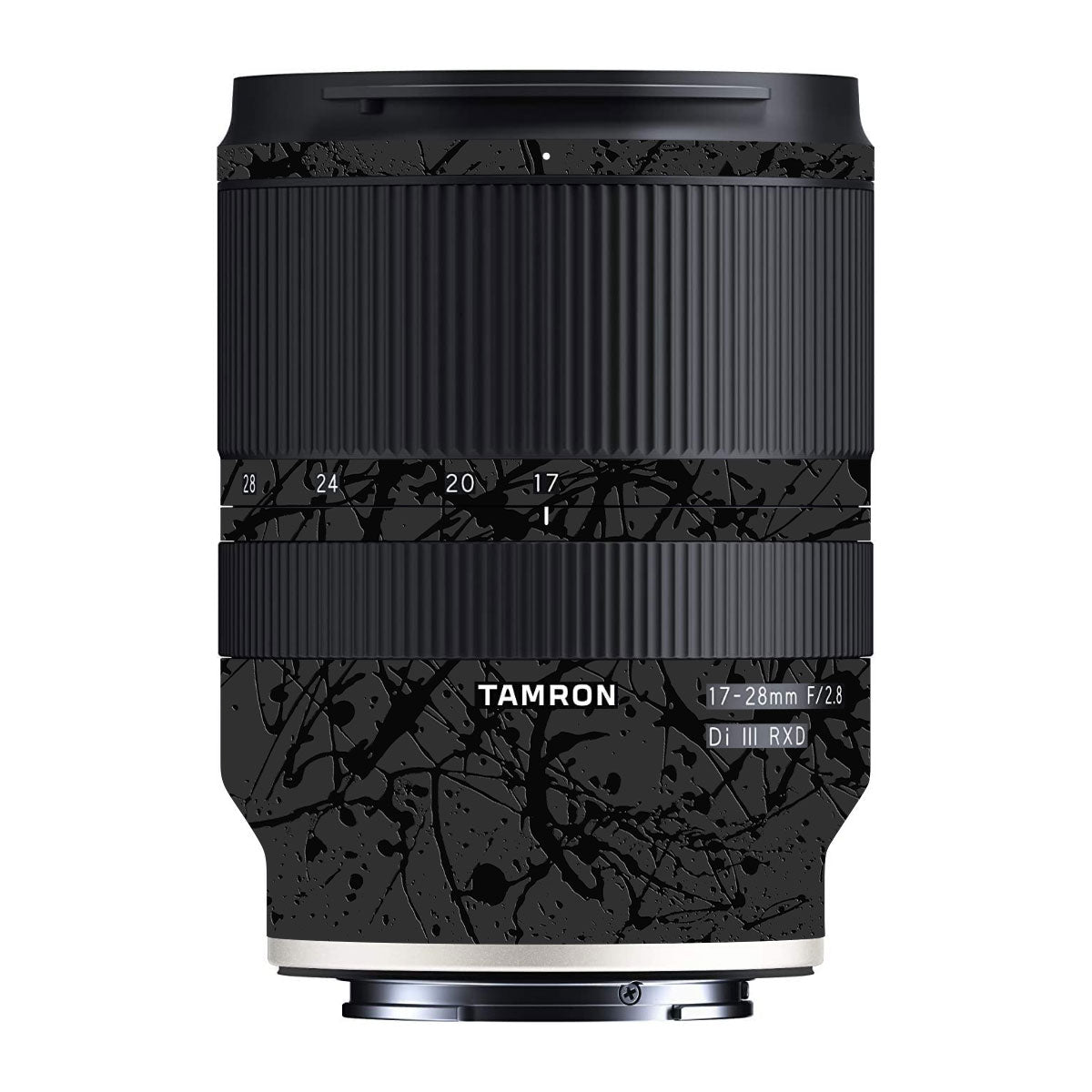 Textured Black Splash Tamron 17-28mm F/2.8 Camera Lens Skin