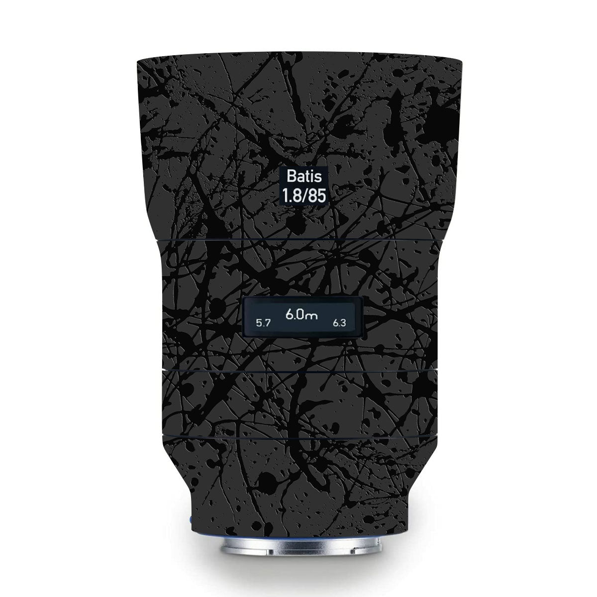Textured Black Splash Zeiss Batis 85mm F/1.8 Camera Lens Skin