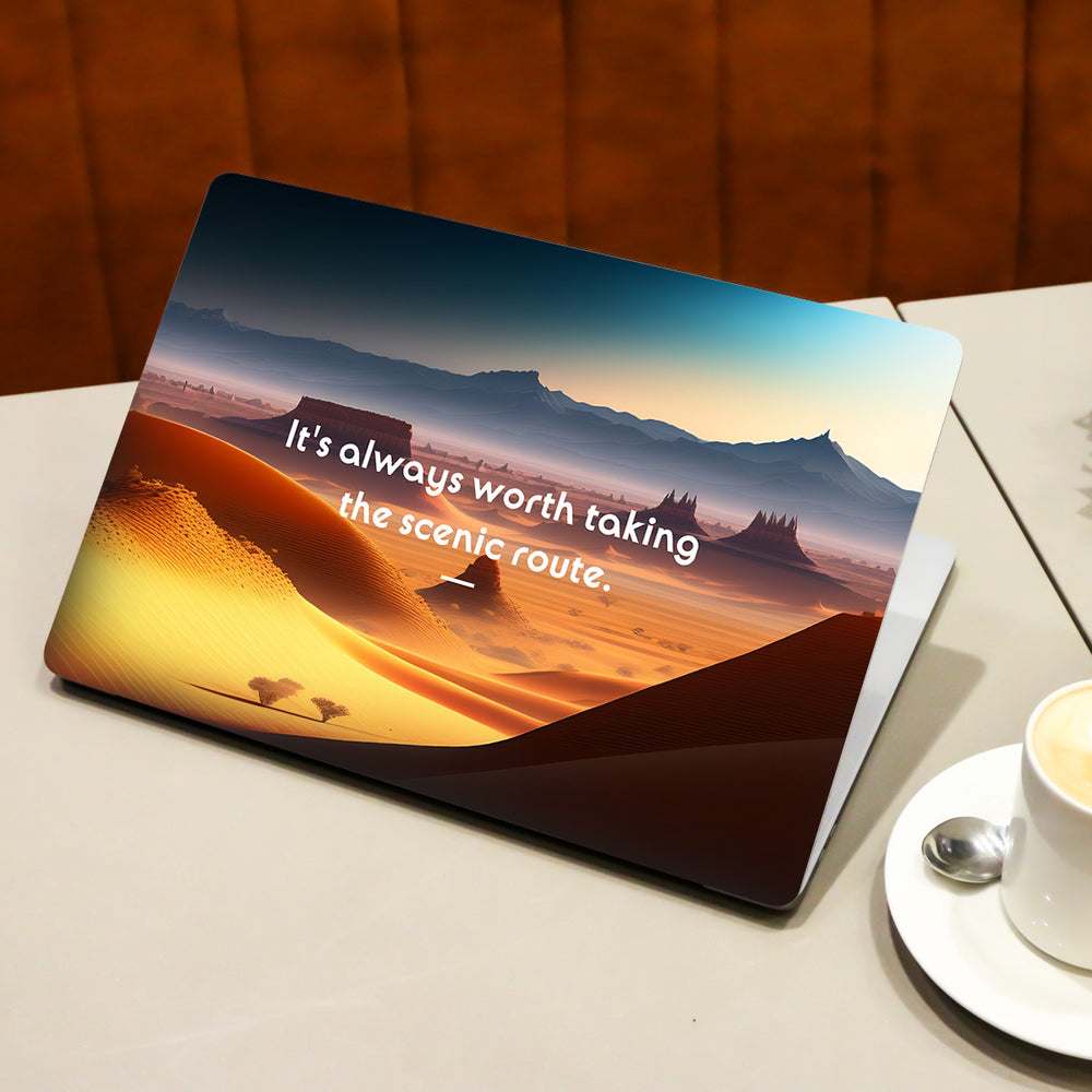 It s Always Worth Taking The Scenic Route Laptop Skin Embrace it-s-always-worth-taking-the-scenic-route-laptop-skin-embrace