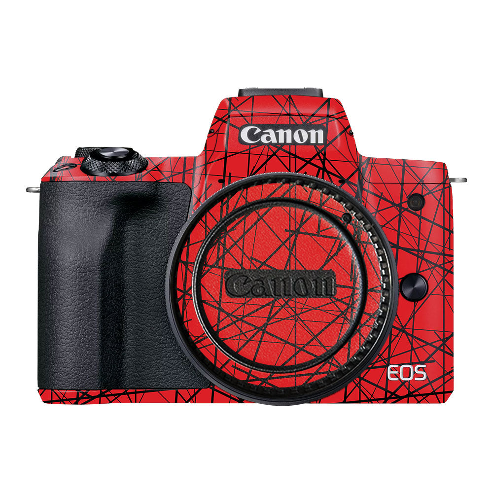 Textured Red Chaos Line Canon EOS M50 Mark II Camera Skin