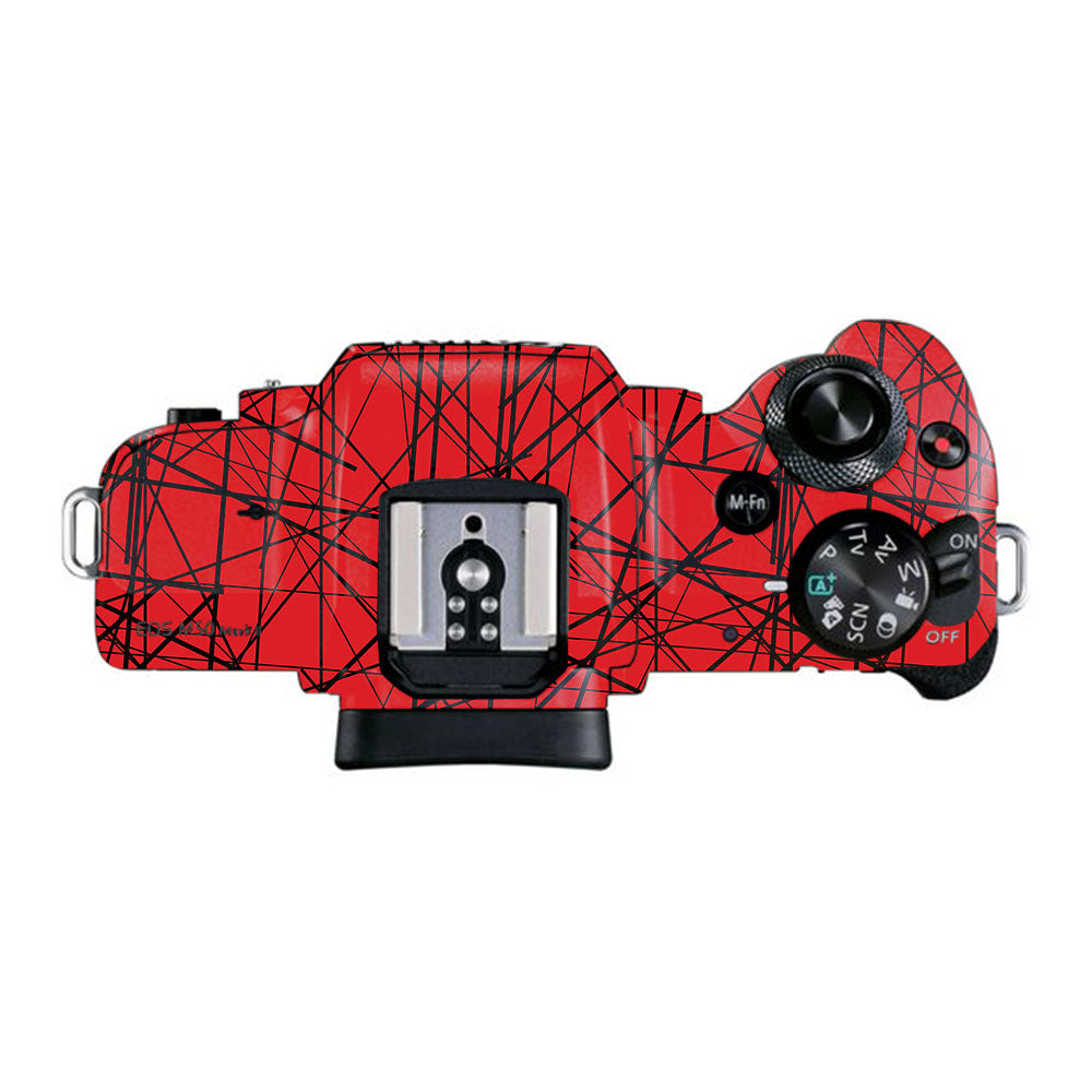 Textured Red Chaos Line Canon EOS M50 Mark II Camera Skin