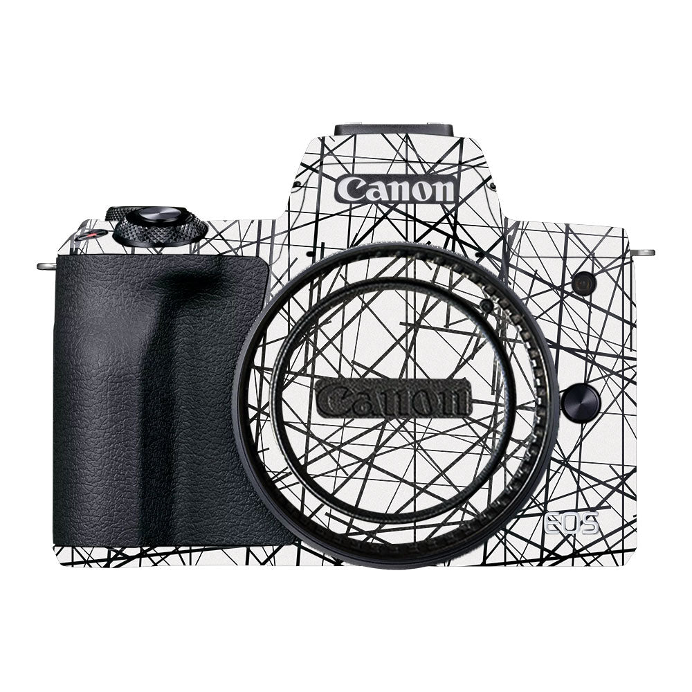 Textured White Chaos Line Canon EOS M50 Mark II Camera Skin