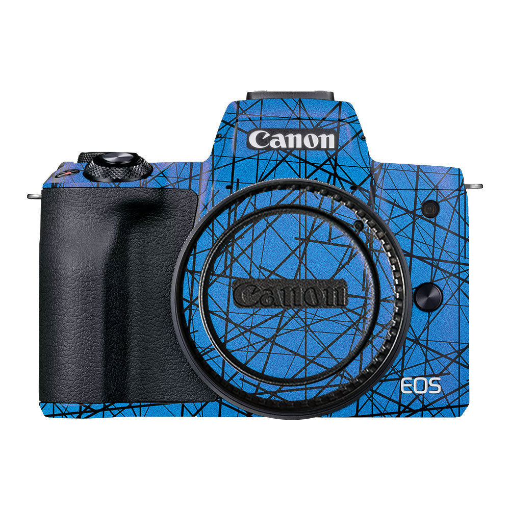 Textured Electric Blue Chaos Canon EOS M50 Mark II Camera Skin