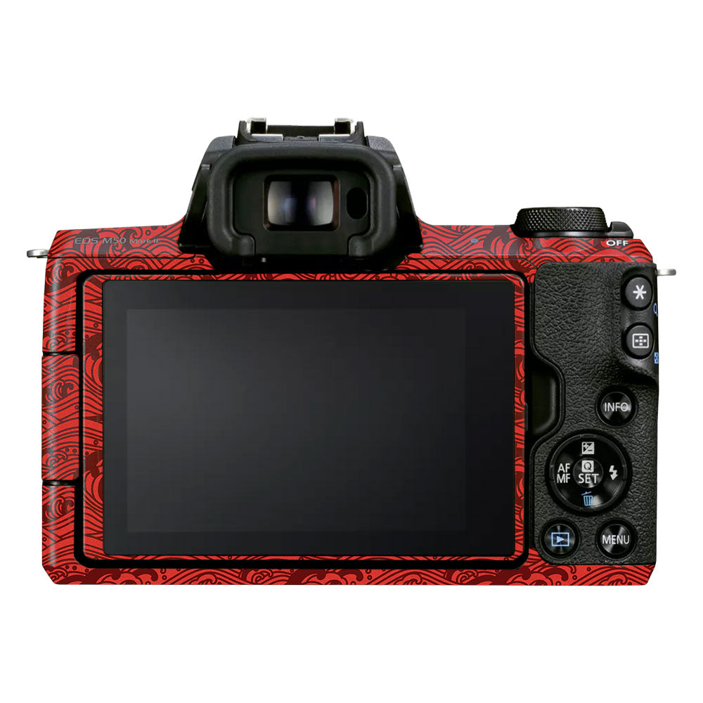 Textured Crimson Wave Canon EOS M50 Mark II Camera Skin
