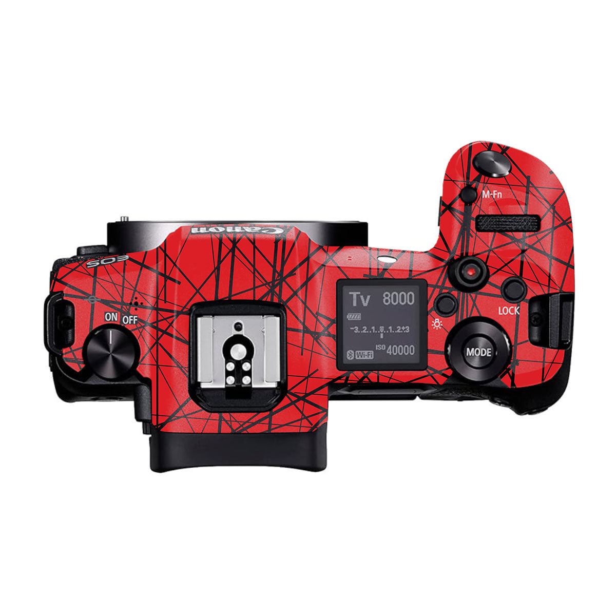Textured Red Chaos Line Canon EOS R Camera Skin