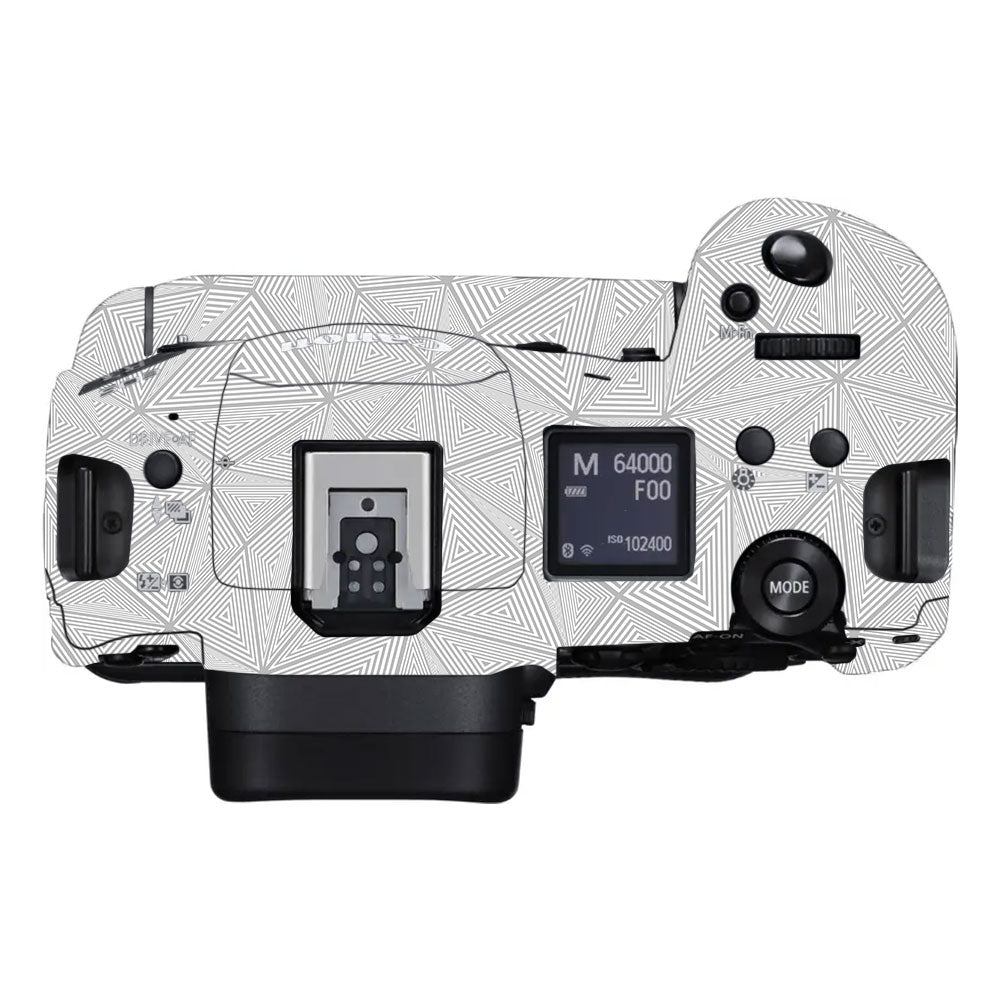 Textured Silver Prism Geometric Canon EOS R3 Camera Skin