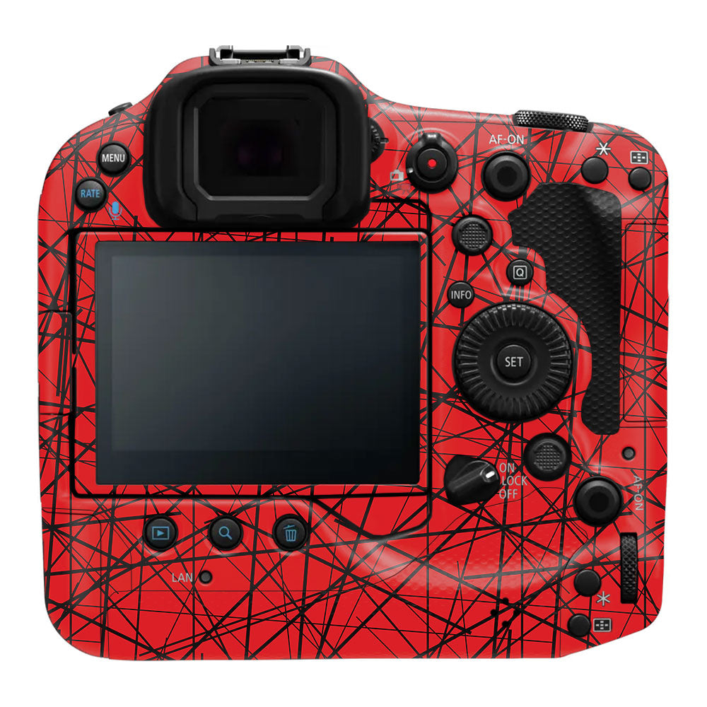 Textured Red Chaos Line Canon EOS R3 Camera Skin