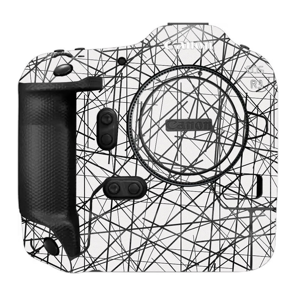 Textured White Chaos Line Canon EOS R3 Camera Skin