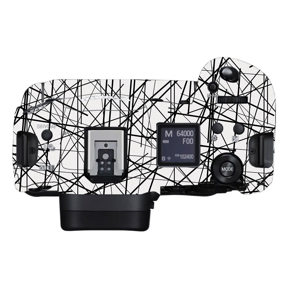 Textured White Chaos Line Canon EOS R3 Camera Skin