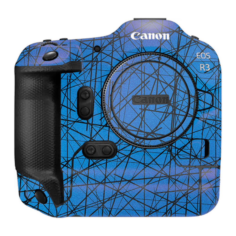 Textured Electric Blue Chaos Canon EOS R3 Camera Skin
