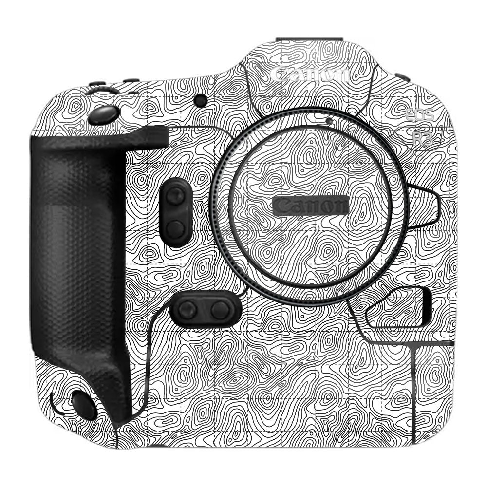 Textured Topo Flow Canon EOS R3 Camera Skin