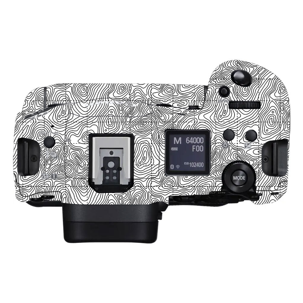 Textured Topo Flow Canon EOS R3 Camera Skin