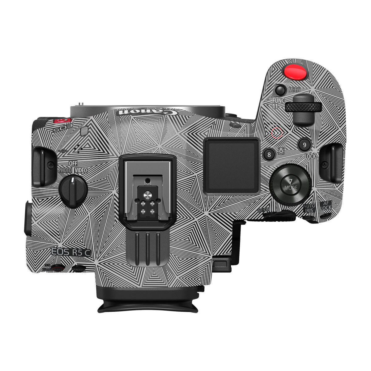 Textured Dark Prism Geometric Canon EOS R5 C Camera Skin