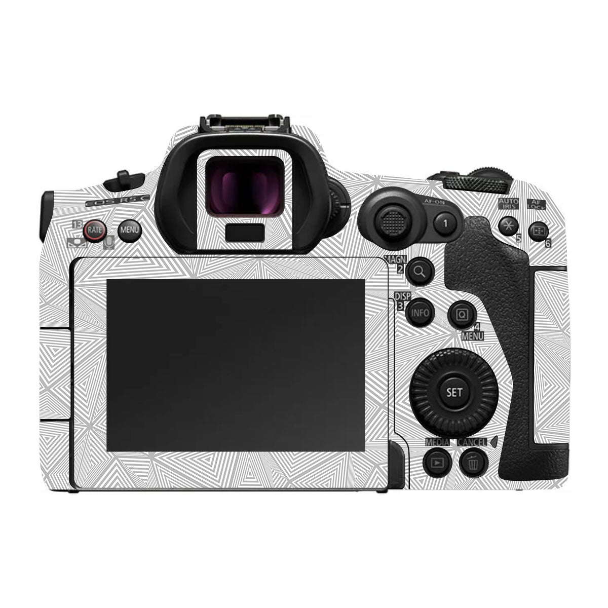 Textured Silver Prism Geometric Canon EOS R5 C Camera Skin