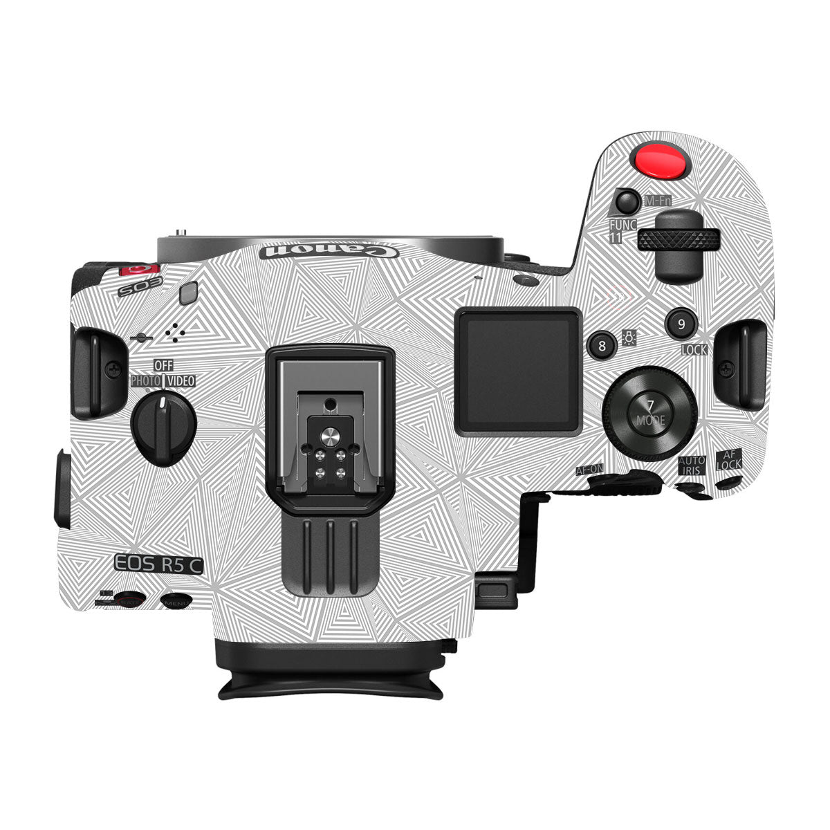 Textured Silver Prism Geometric Canon EOS R5 C Camera Skin