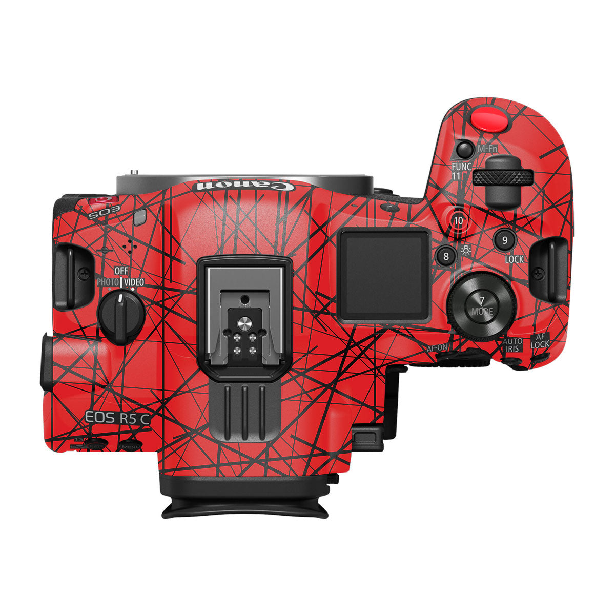 Textured Red Chaos Line Canon EOS R5 C Camera Skin