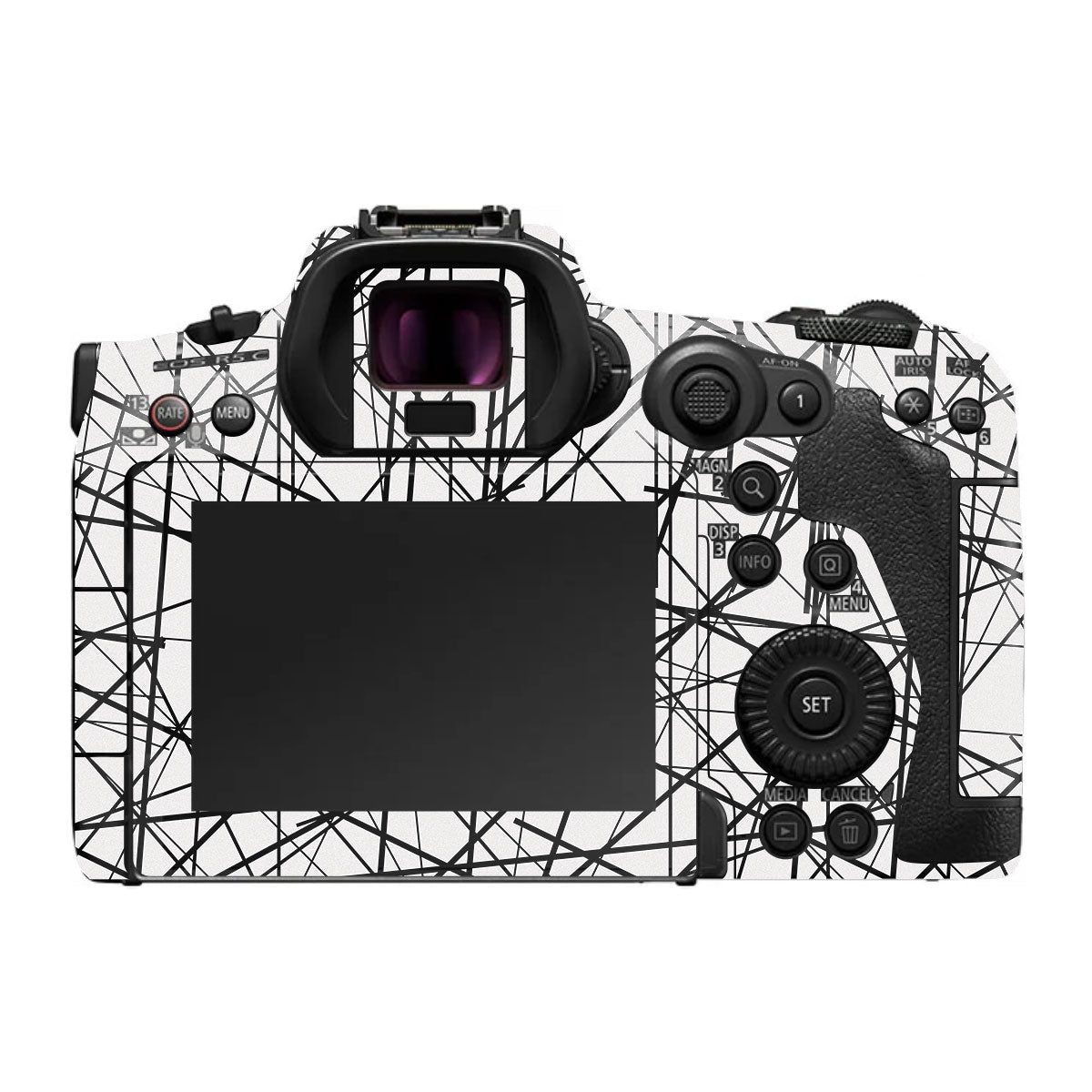 Textured White Chaos Line Canon EOS R5 C Camera Skin