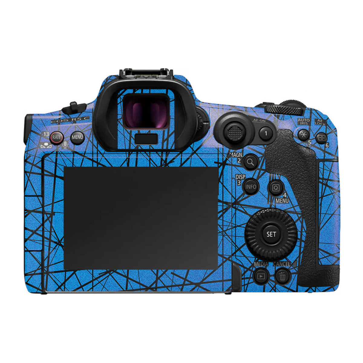 Textured Electric Blue Chaos Canon EOS R5 C Camera Skin