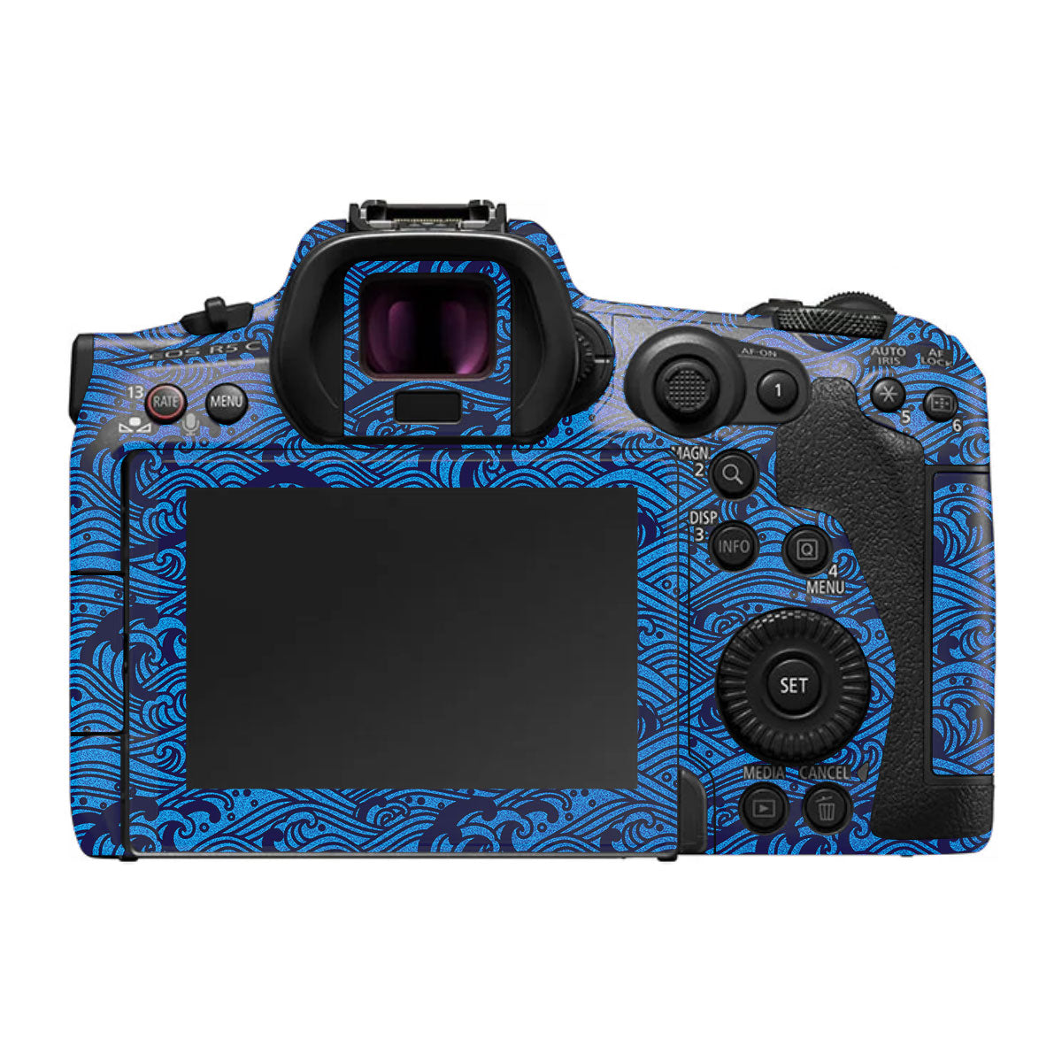 Textured Ocean Wave Blue Canon EOS R5 C Camera Skin