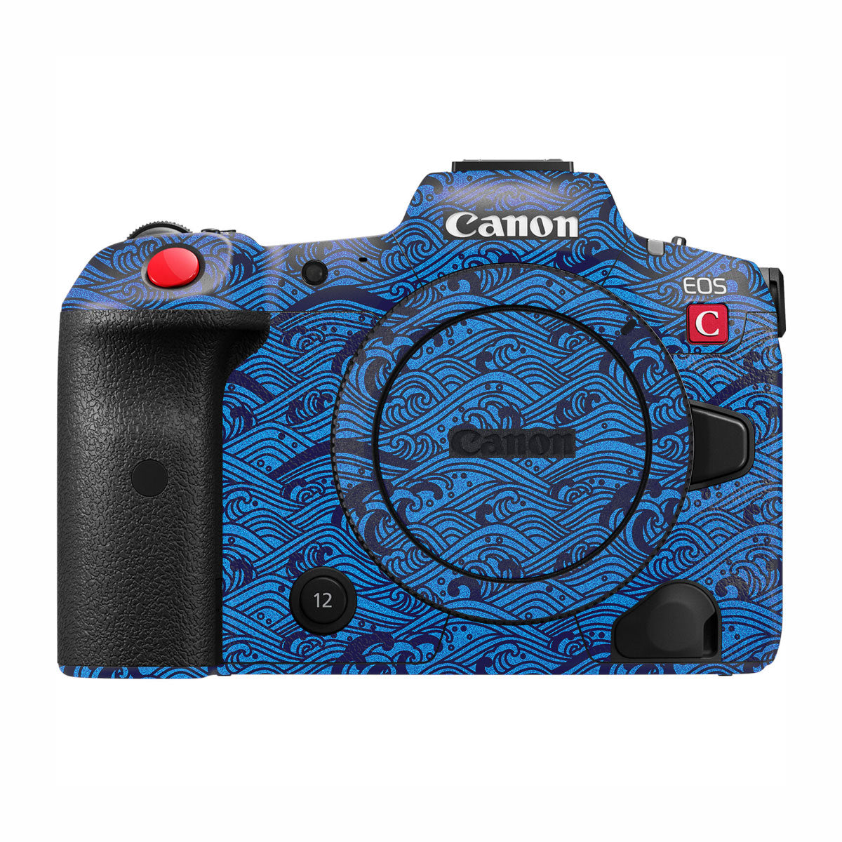 Textured Ocean Wave Blue Canon EOS R5 C Camera Skin