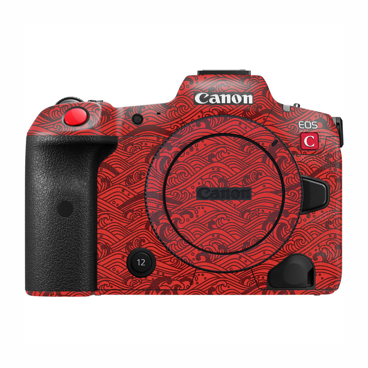 Textured Crimson Wave Canon EOS R5 C Camera Skin