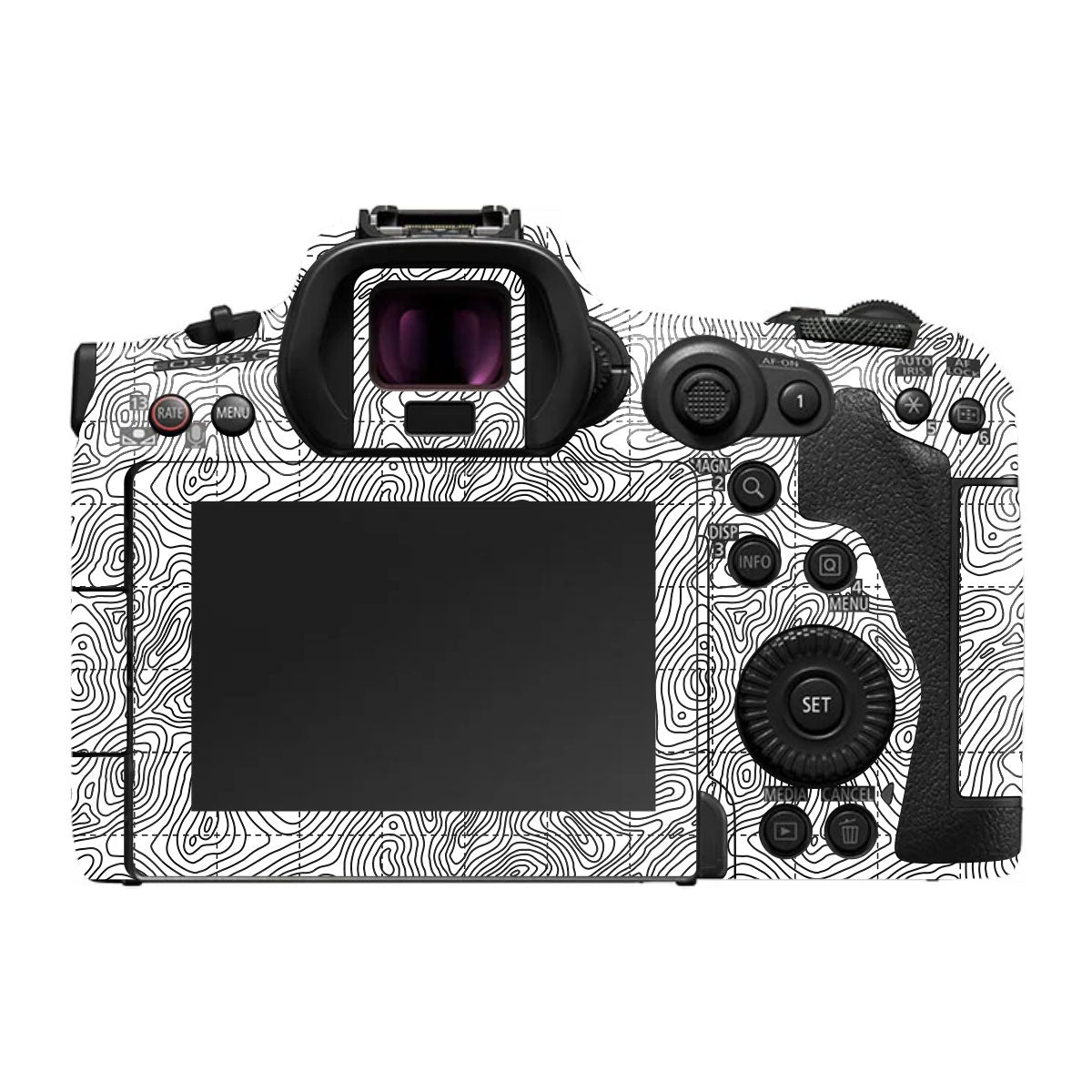 Textured Topo Flow Canon EOS R5 C Camera Skin