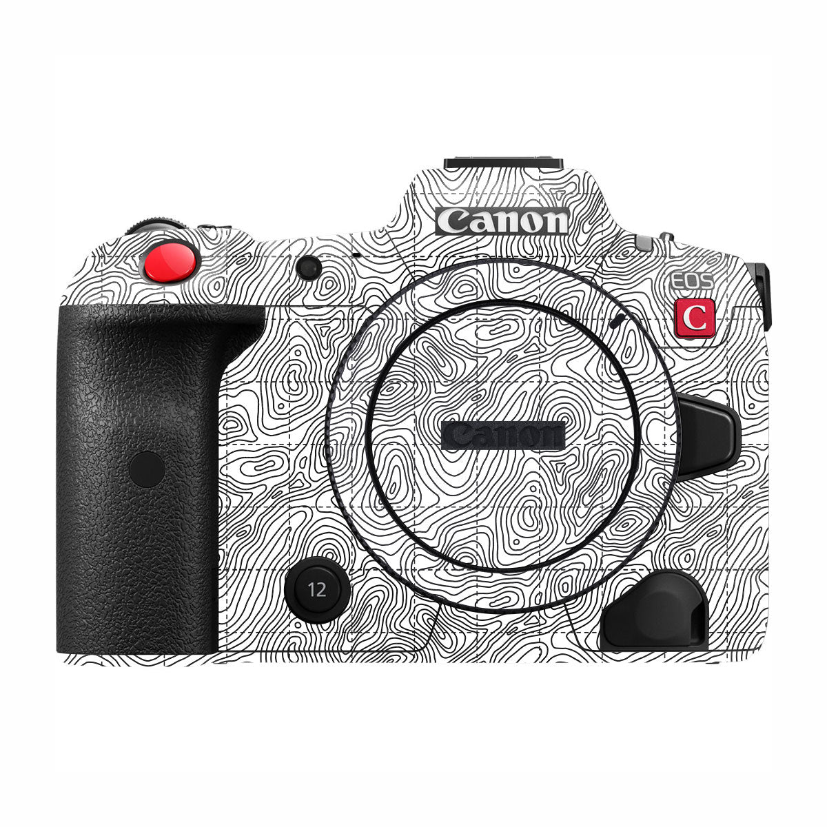 Textured Topo Flow Canon EOS R5 C Camera Skin
