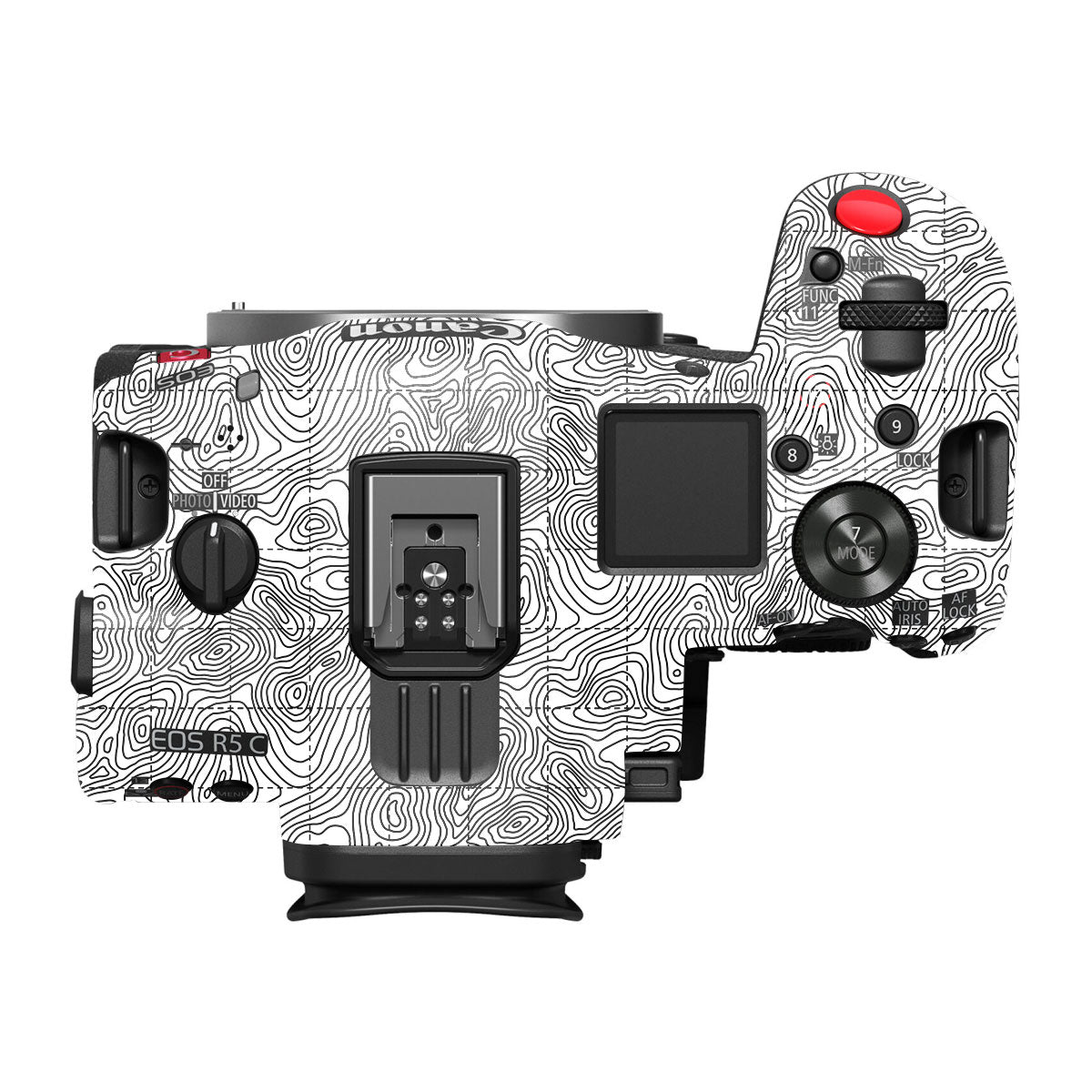 Textured Topo Flow Canon EOS R5 C Camera Skin