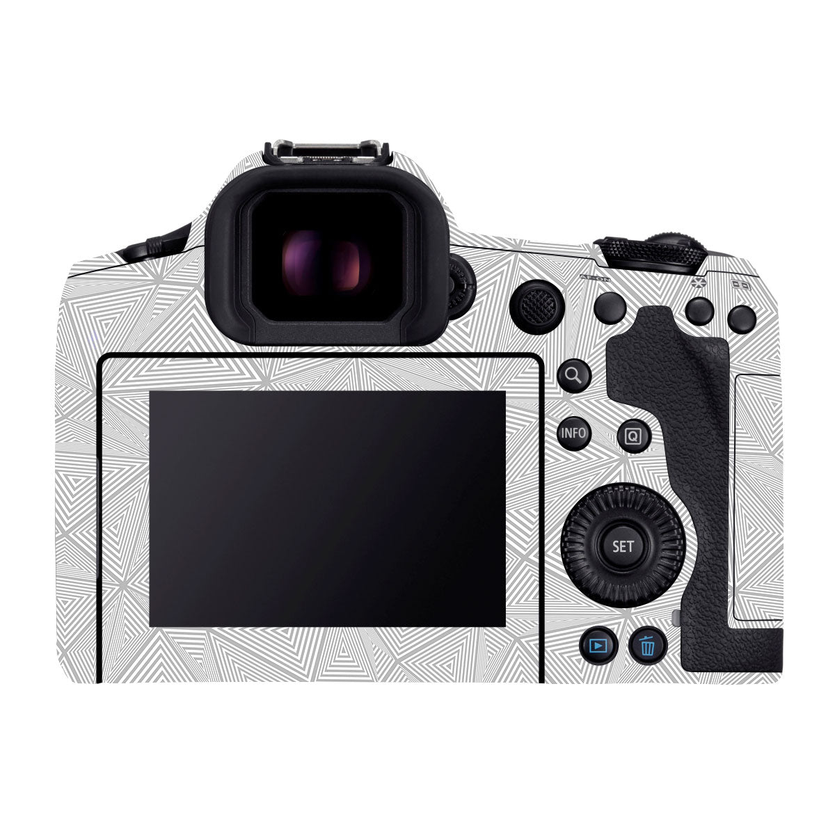 Textured Silver Prism Geometric Canon EOS R5 Mark II Camera Skin