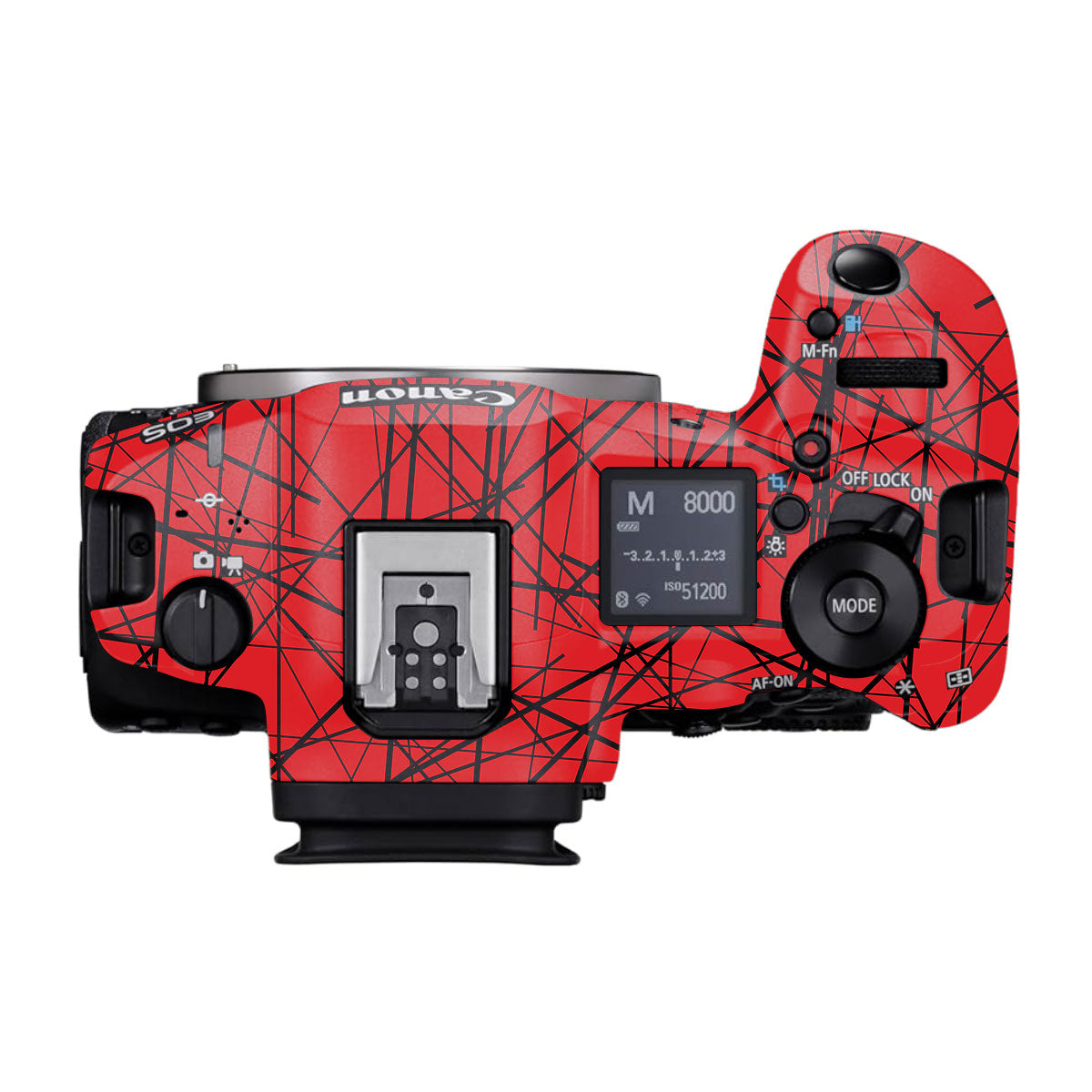 Textured Red Chaos Line Canon EOS R5 Mark II Camera Skin