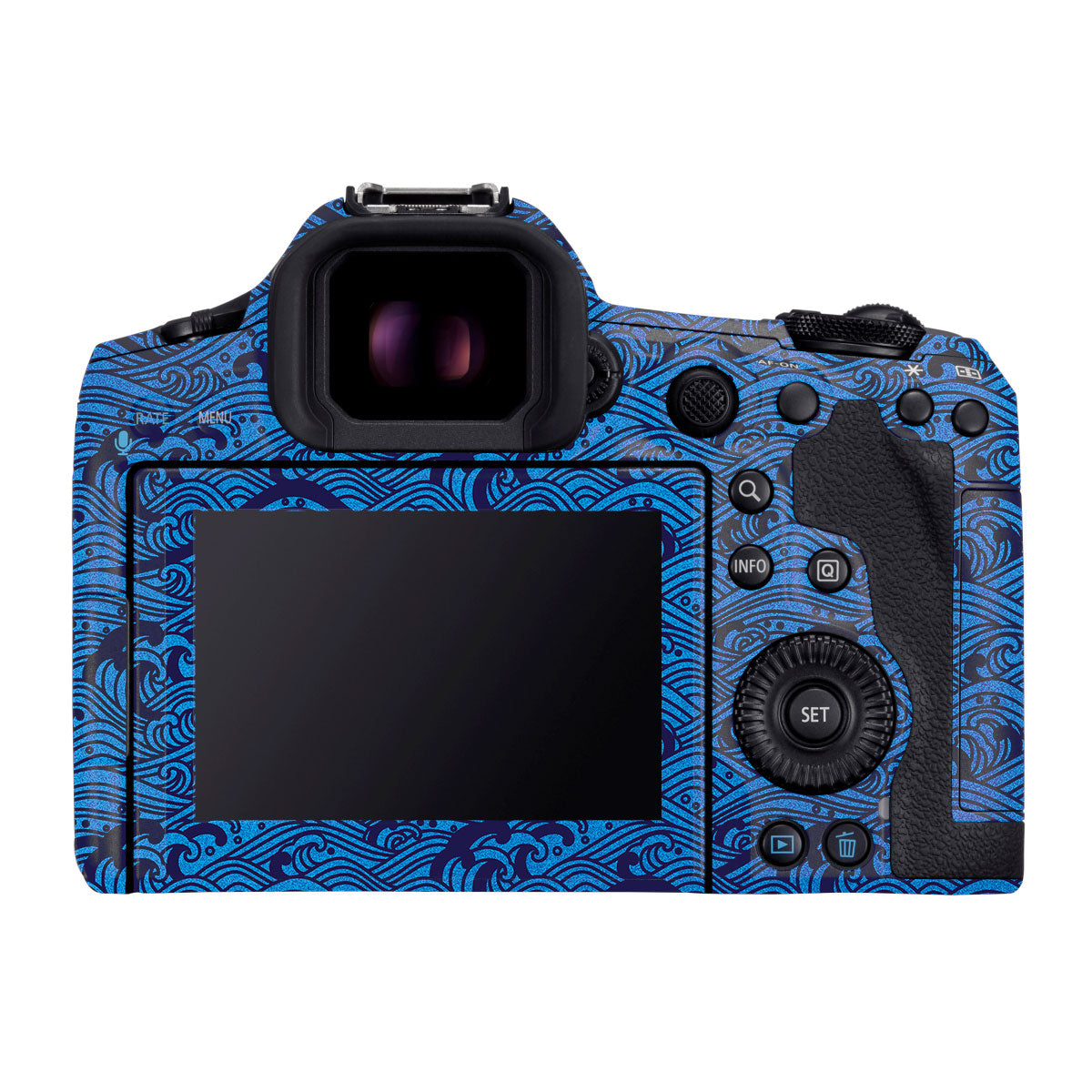Textured Ocean Wave Blue Canon EOS R5 Mark II Camera Skin