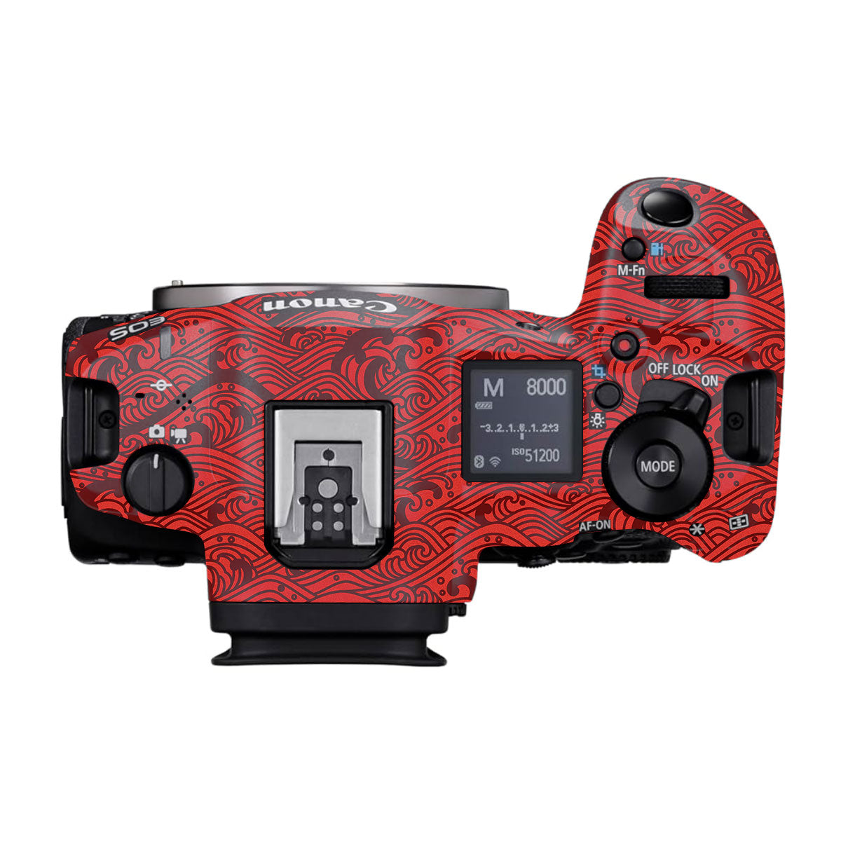Textured Crimson Wave Canon EOS R5 Mark II Camera Skin