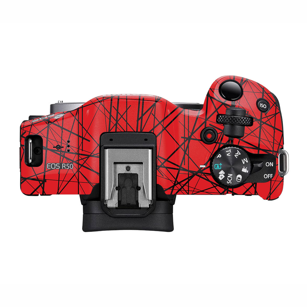 Textured Red Chaos Line Canon EOS R50 Camera Skin